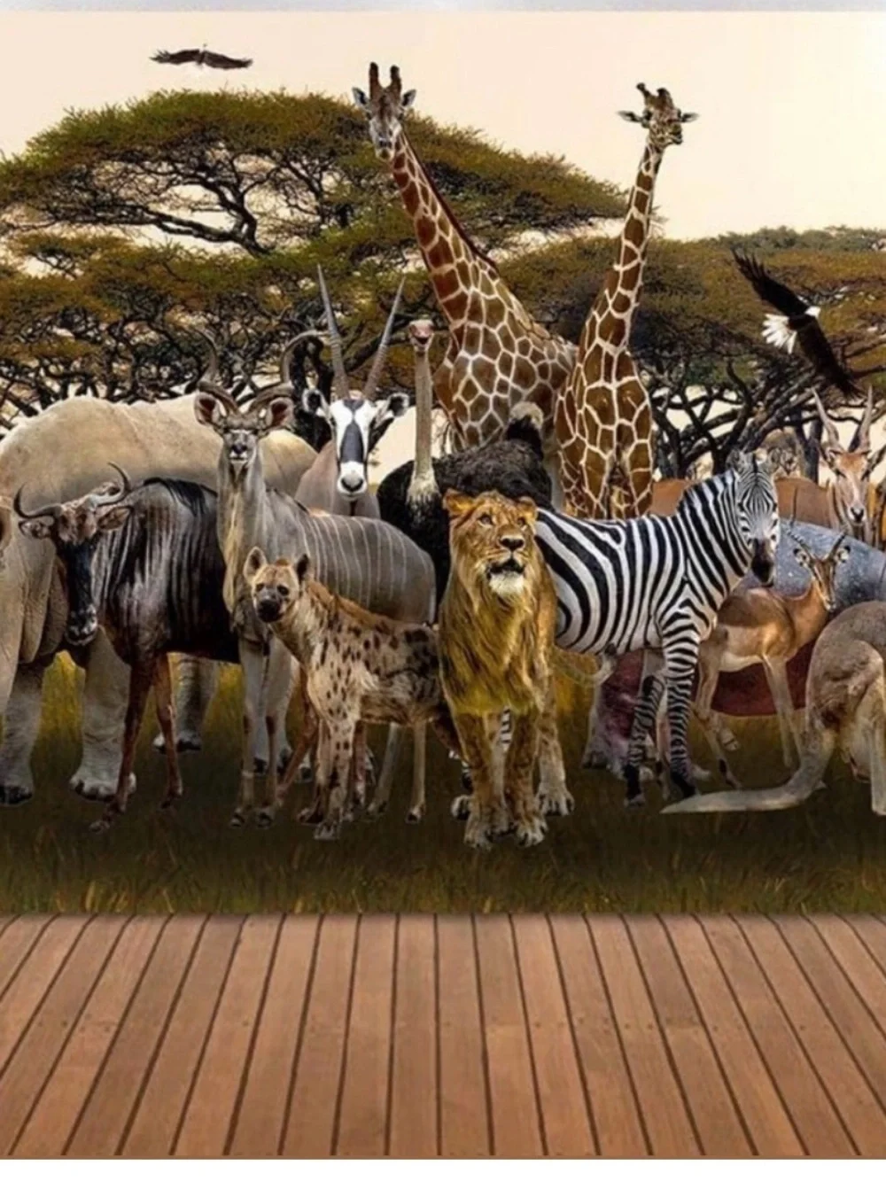 Safari Animal Party Plate Set - Green & Yellow Jungle Theme